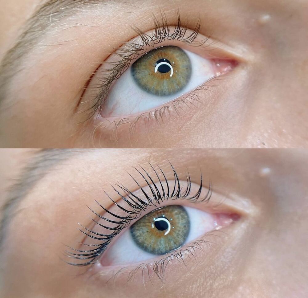 Avant / après Lash Lift coréen